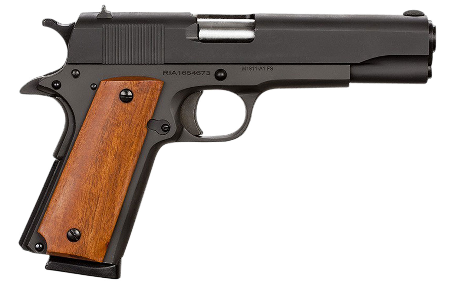 Rock Island 51421ma Gi Standard Fs Ma Compliant 1911a1 45 Acp 5 81 Black Parkerized Wood Grip 6016